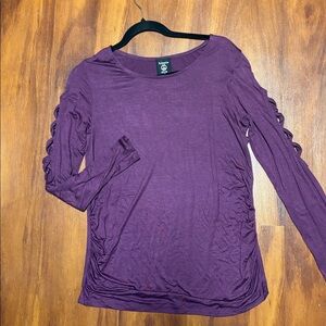 Elegant Plum Long Sleeve Top